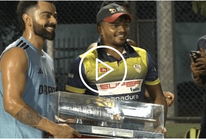 [Watch] Young Sri Lankan Fans Meet Virat Kohli, Gift Him Silver Bat